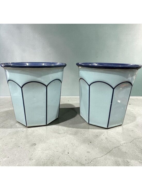 Hearth & Hand Other - Set Of 2 Hearth & Hand Blue Ceramic Scented Candles Sun & Citronella 12 Oz Each